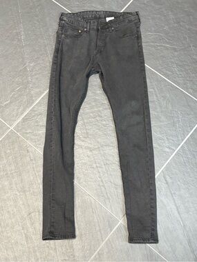 H&M Denim Skinny Black Jeans 30” Low Waist